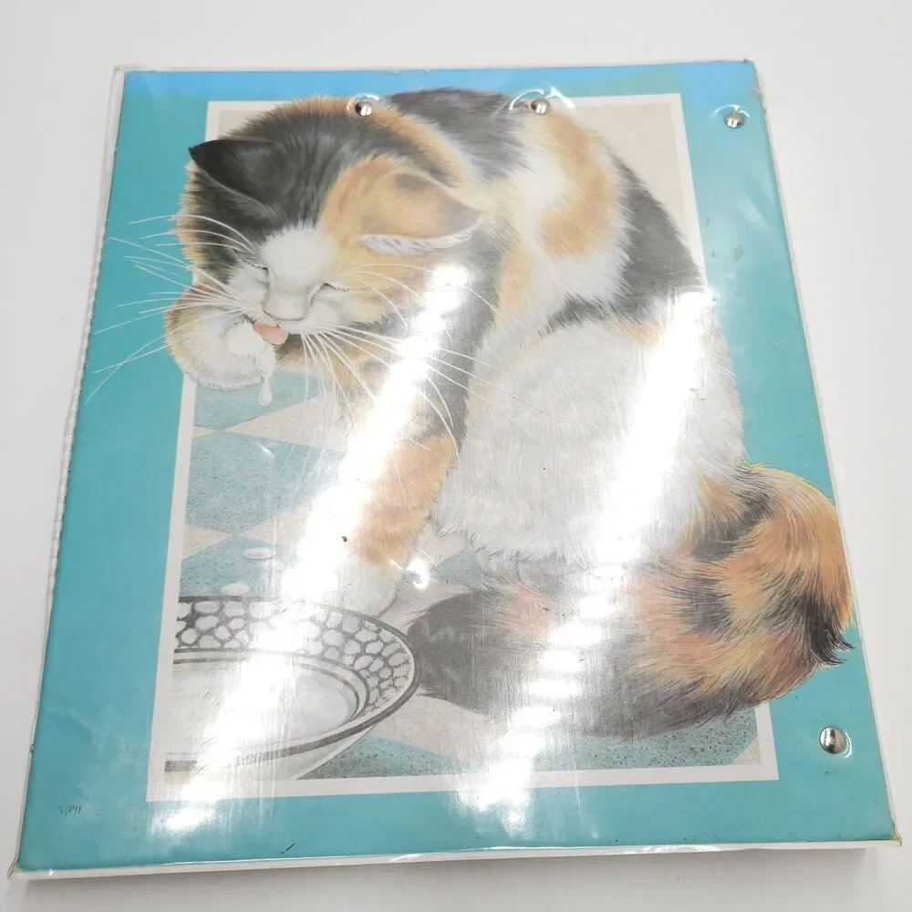 Vintage Cat Binder Mead Sophisticats  29092 Office School Supplies 3 Ring Cats